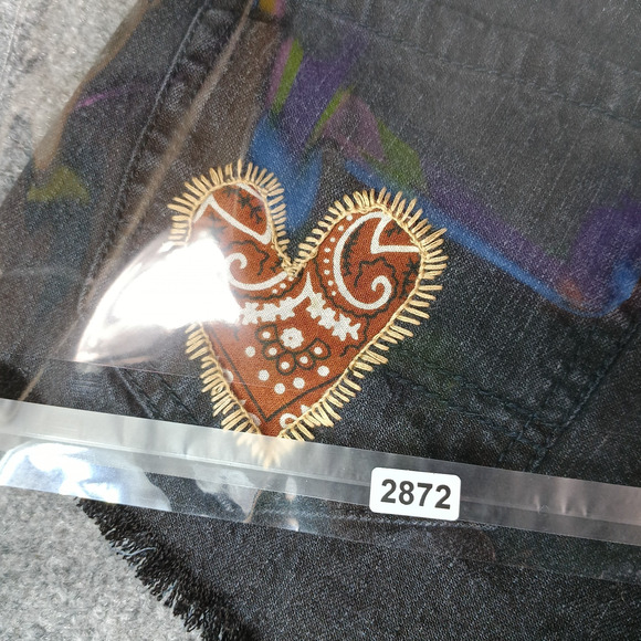 Cutoff Festival Shorts Women Size 14 Regular Black Western Cowgirl Stretch - Picture 10 of 10